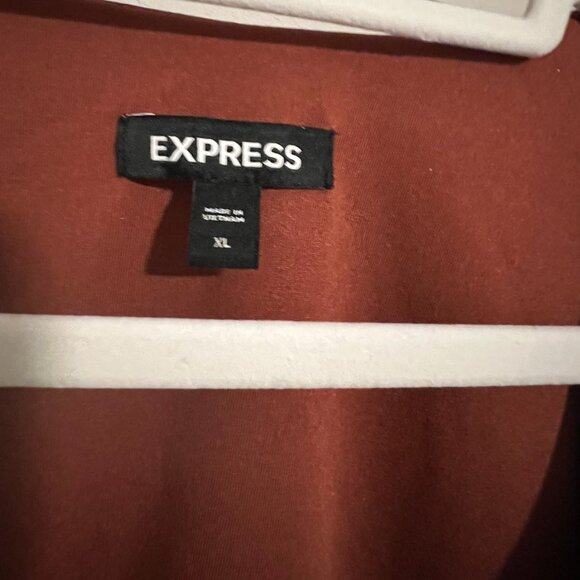 Express Brown Cut Out Tie Front Maxi Dress - Picture 3 of 5